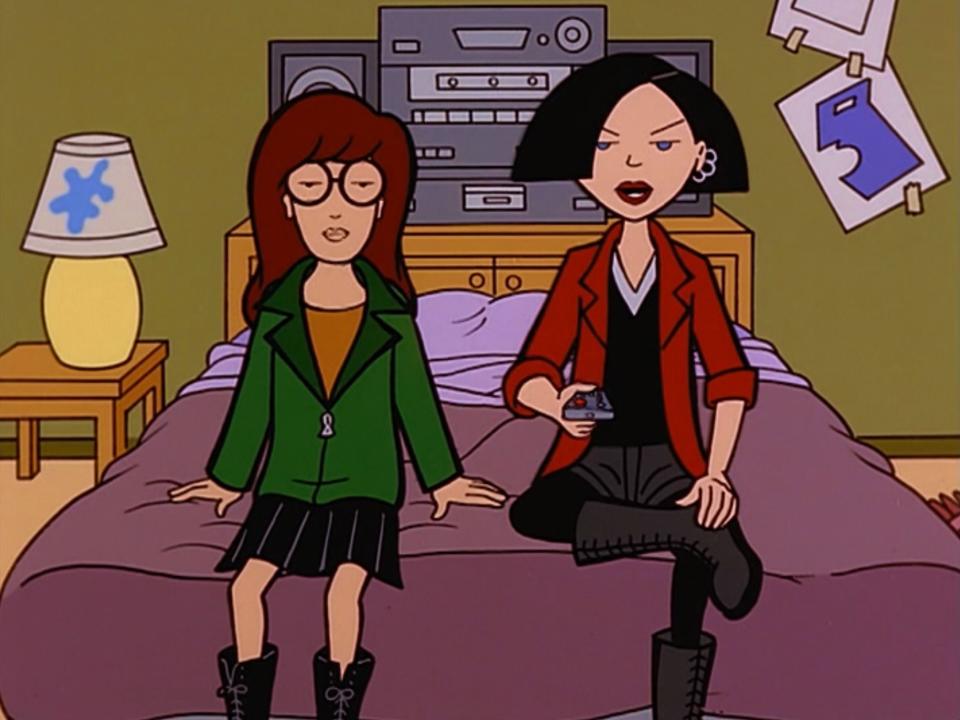 Daria and Jane watching TV on Daria