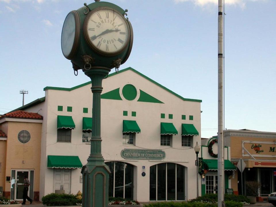 A street clock in Homestead.