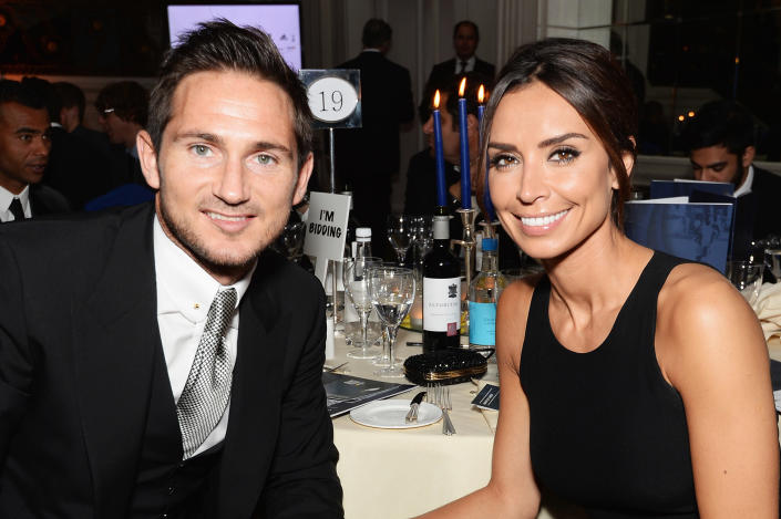 LONDON, ENGLAND - SEPTEMBER 16:  Christine Bleakley and Frank Lampard attend a charity auction for The Jermain Defoe Foundation on September 9, 2013 in London, England.  (Photo by Dave J Hogan/Getty Images)