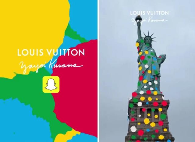 Louis Vuitton x 草間彌生又有新搞作！用Snapchat濾鏡為自由女神、巴黎