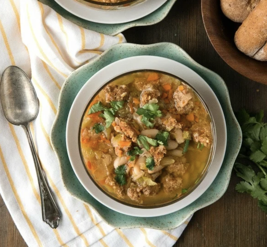 <p>Boulder Locavore</p><p>This simple rustic soup is bursting with a sultry, spicy flavor from simple whole ingredients. </p><p><strong>Get the Recipe: <a href="https://boulderlocavore.com/slow-cooker-spicy-chorizo-green-chile-cannellini-bean-soup" rel="nofollow noopener" target="_blank" data-ylk="slk:Crock Pot Spicy Chorizo Cannellini Bean Soup;elm:context_link;itc:0;sec:content-canvas" class="link rapid-noclick-resp">Crock Pot Spicy Chorizo Cannellini Bean Soup</a></strong></p>