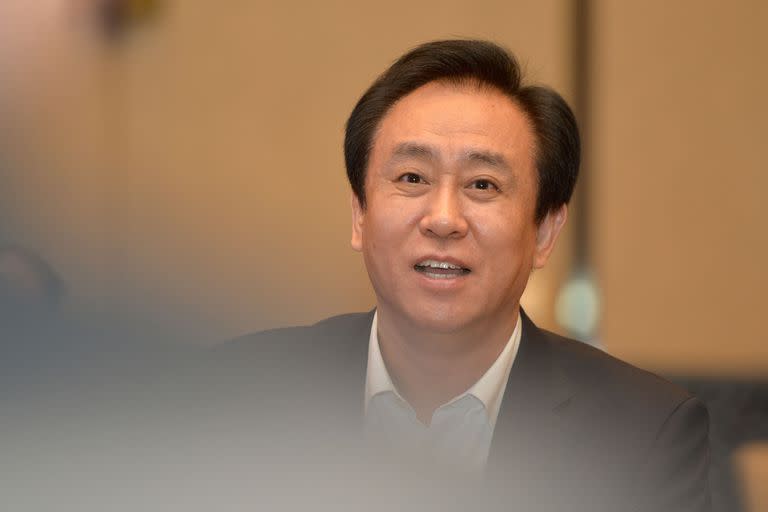 Esta foto tomada el 5 de junio de 2017 muestra al presidente de Evergrande, Xu Jiayin.