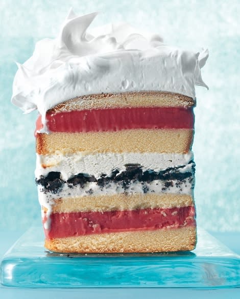 Be happy when you try this 7-Layer Ice Cream Cake, so you can taste all the fat.