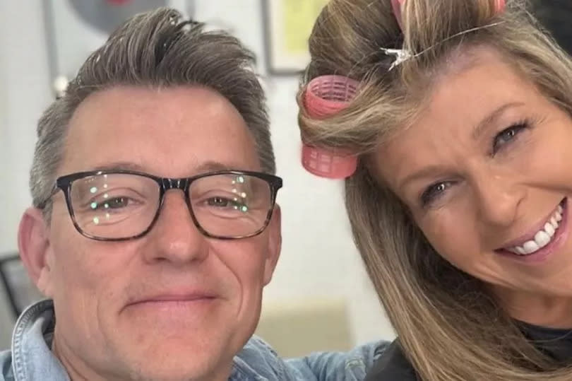 Ben Shephard alongside Kate Garraway in a dressing room in a post marking the latter's birthday