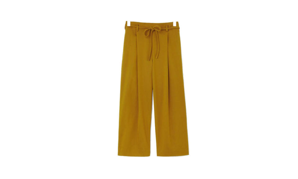Cos Wide-Leg Trousers with Round Belt, $115, Cos