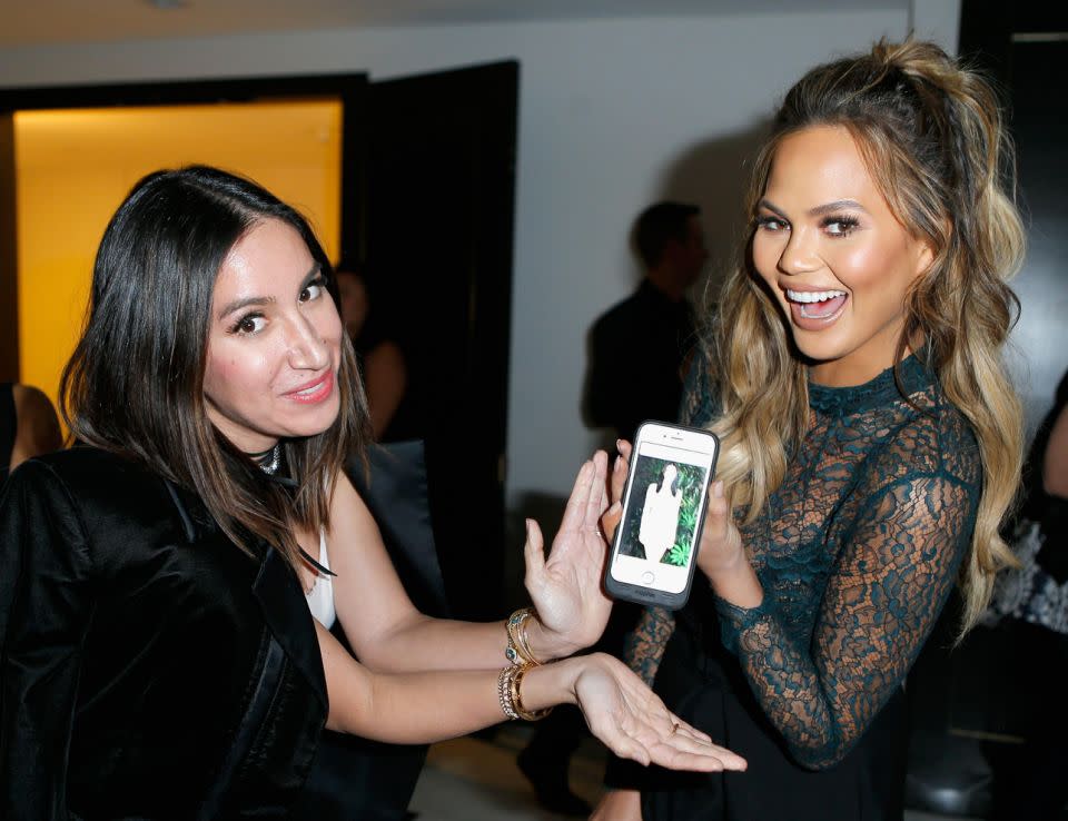 She also lists Chrissy Teigen as one of her clients. Photos: Getty Images