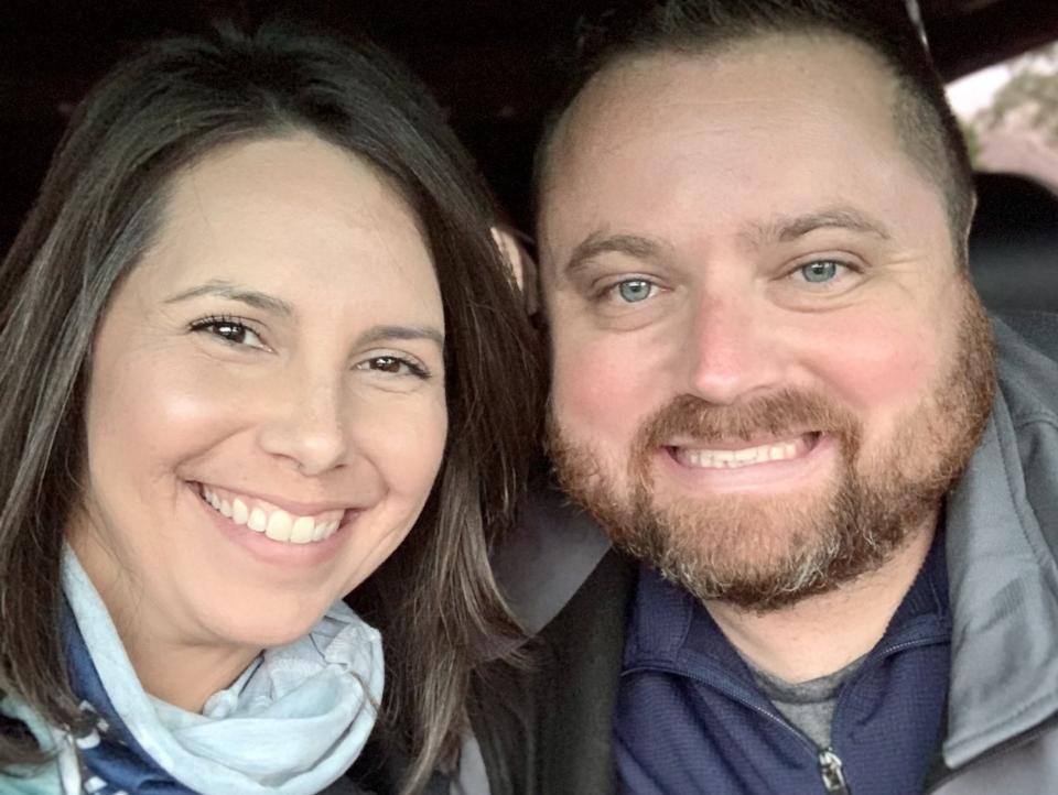 Carlyn White and her late husband Justin, a Port Orange police officer who died from COVID-19 on Aug. 5, 2021, pose in an undated photo. Carlyn White said this week that the U.S. Department of Justice has determined that her husband died in the line of duty and has awarded her federal benefits.