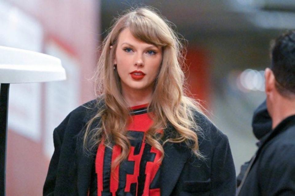 Taylor Swift at the Buffalo Bills at Kansas City Chiefs game on Dec. 10, 2023.