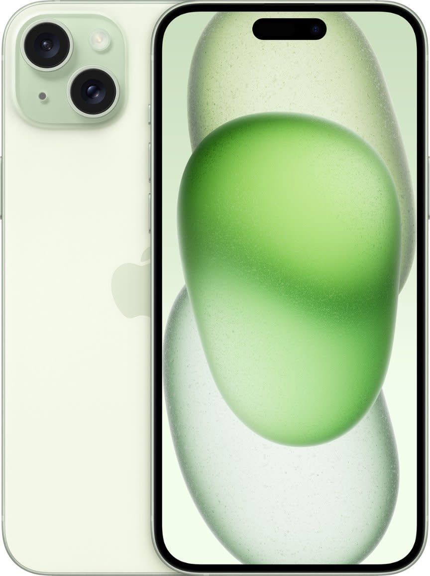 Apple iPhone 15 Plus in green.