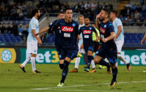 Soccer Football - Serie A - Lazio vs Napoli - Stadio Olimpico, Rome, Italy - September 20, 2017 Napoli's Jose Callejon celebrates scoring their second goal REUTERS/Ciro De Luca