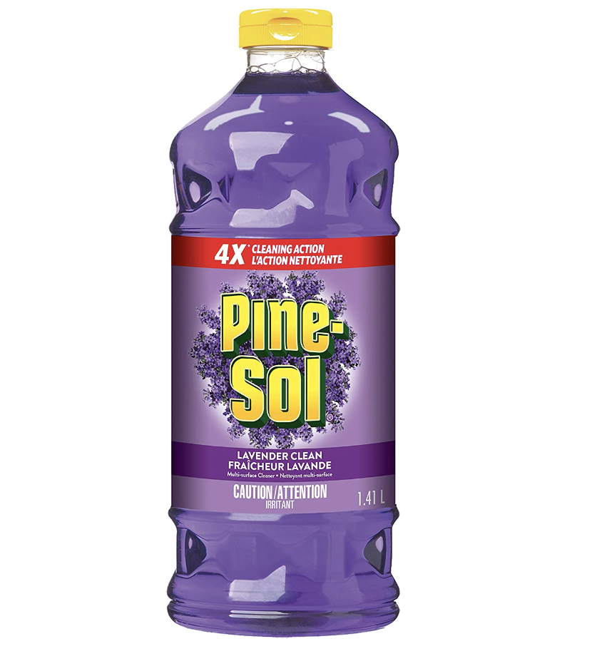 Pine-Sol Multi-Surface Cleaner Lavender Scent in purple bottle (Photo via Amazon)