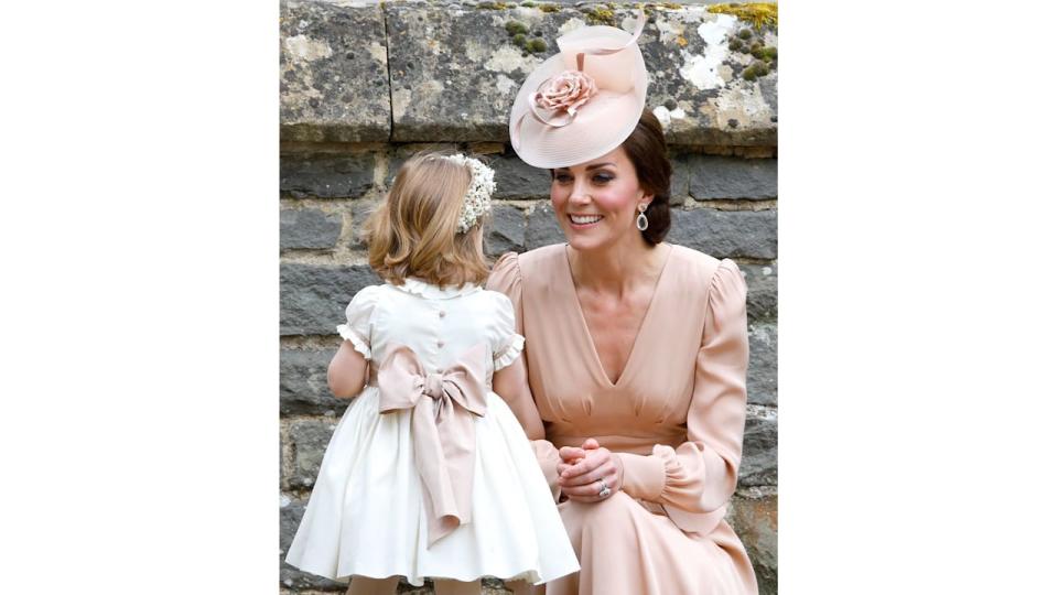 Princess Charlotte and her mother, The Princess of Wales at the wedding of Pippa Middleton