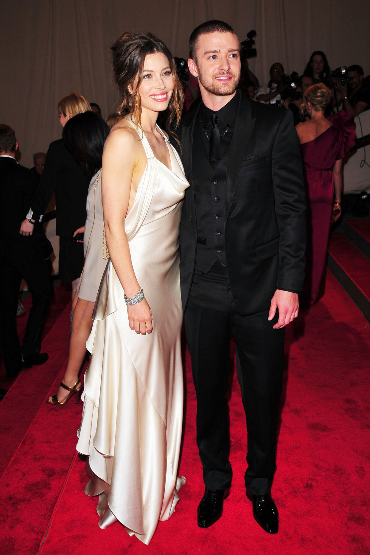 Jessica Biel and Justin Timberlake at 2010 Met Gala (Patrick McMullan / Getty Images)