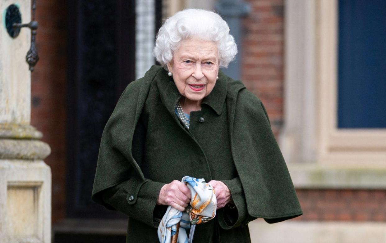 Queen Elizabeth leaving Sandringham House, after a reception to celebrate the start of the Platinum Jubilee, on Feb 5 - REUTERS 
