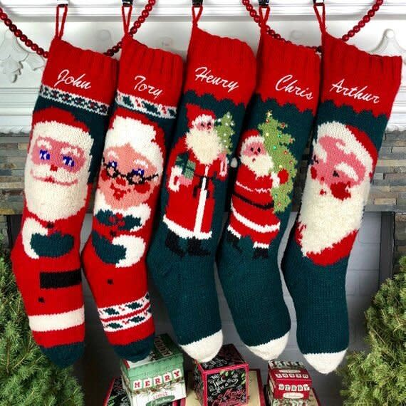 Hand Knit Wool Personalized Stocking