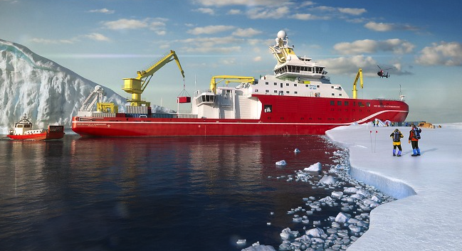 An artist’s impression of the RRS Sir David Attenborough, which was named last year (Picture: REX Features)