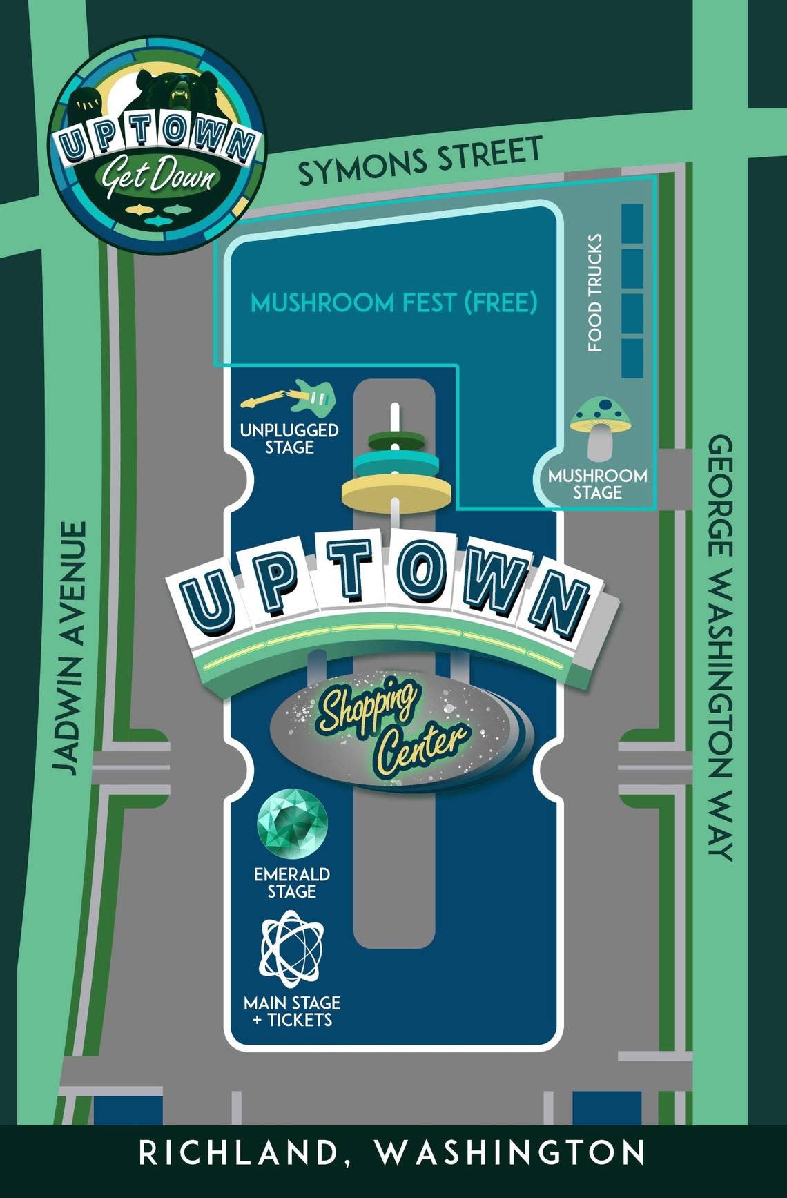 The Uptown Get Down music festival will take place in the Uptown Shopping Center, with performances in four different venues.