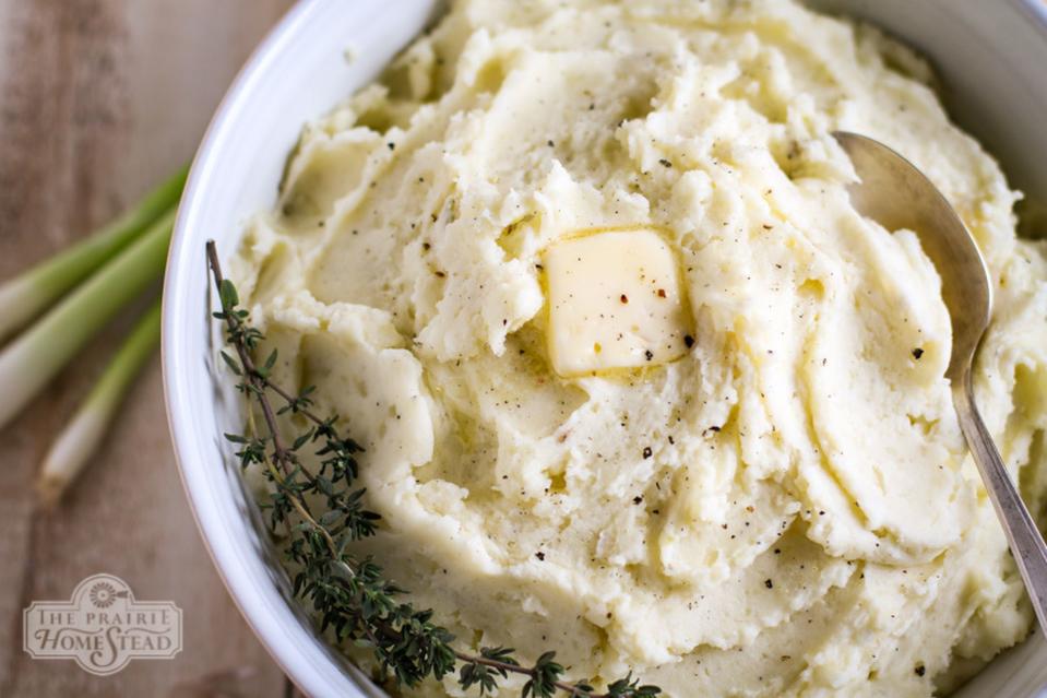 Mashed potatoes are pictured from the The Prairie Homestead. | The Prairie Homestead