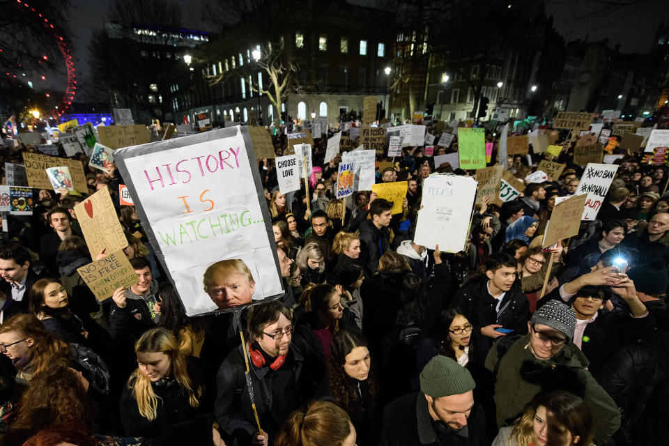 UK protests erupt over Trump’s Muslim travel ban