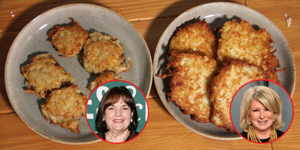 Ina Garten and Martha Stewart's latkes.