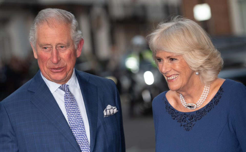LONDON, ENGLAND - NOVEMBER 14: Prince Charles, Prince of Wales and Camilla, Duchess of Cornwall attend an Age UK Tea on the day Prince Charles celebrates his 70th birthday at Spencer House on November 14, 2018 in London, England. (Photo by Mark Cuthbert/UK Press via Getty Images)