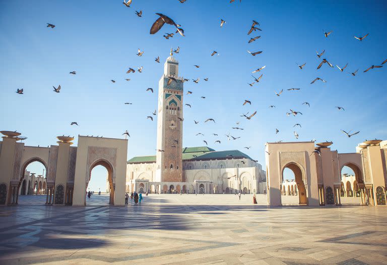 Mezquita de Hassan II en Casablanca, Marruecos.