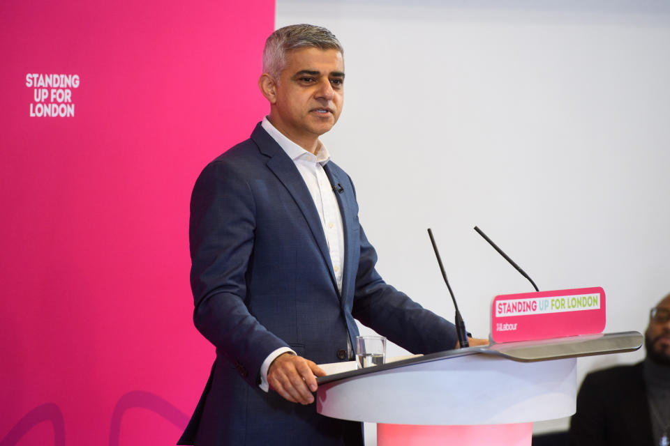London mayor Sadiq Khan at the launch of his re-election campaign, at the Rose Lipman Building in north London. Picture date: Tuesday March 3, 2020. Photo credit should read: Matt Crossick/Empics