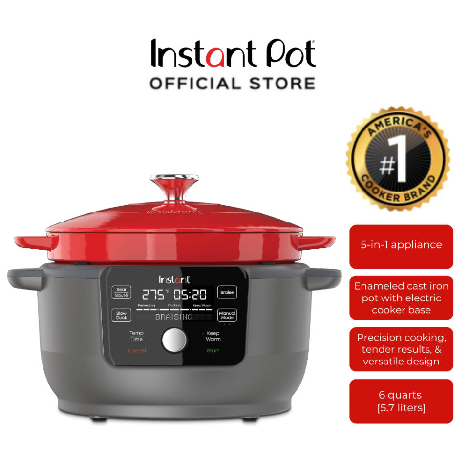 Instant™ Precision 5-in-1 Electric Dutch Oven (6QT/5.7L). (Photo: Shopee SG)