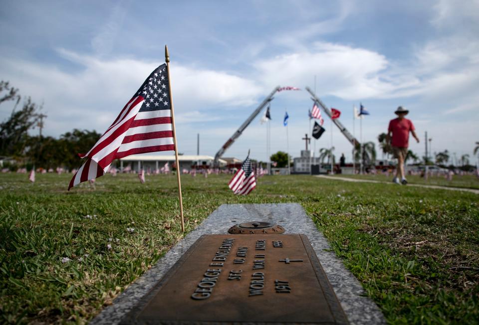 A crowd of around 400 people came to commemorate Memorial Day on Monday, May 29, 2023, at Coral Ridge Funeral Home & Cemetery in Cape Coral. 