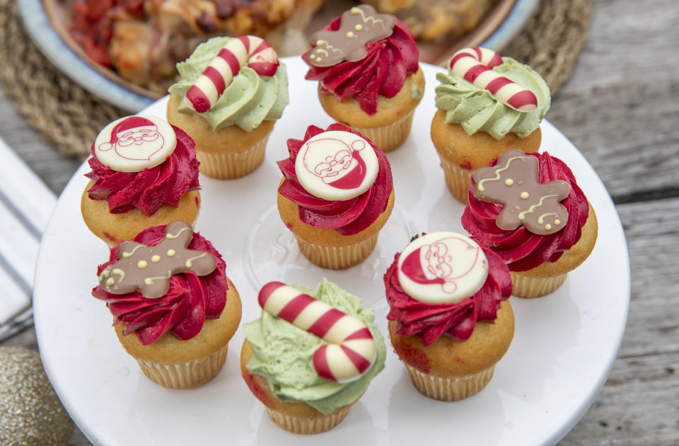 The nine pack of Woolworths Christmas Cupcakes are retailing for $10.