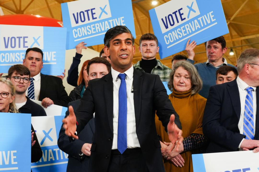 Rishi Sunak pictured on Friday. (PA)