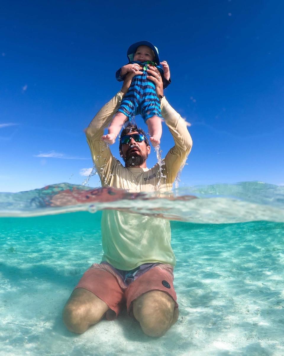 Brian and Sierra in clear water. (Photo: Courtesy DV Delos)