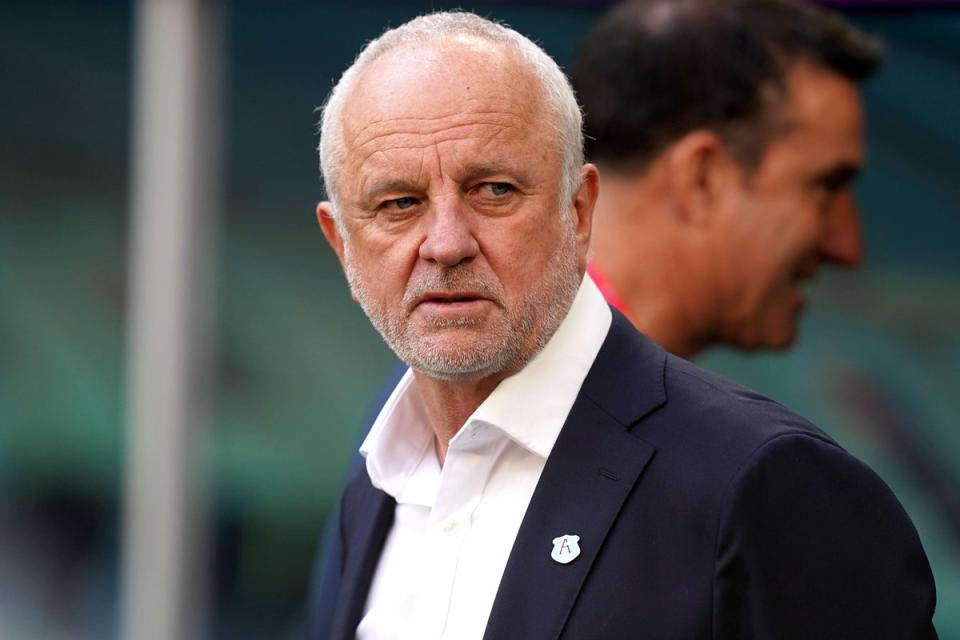 Australia manager Graham Arnold is preparing for the World Cup knockout stages (Mike Egerton/PA) (PA Wire)