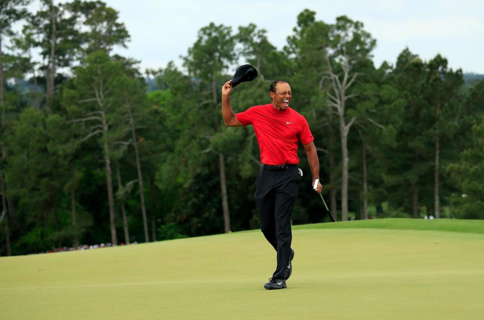 Tiger Woods during his 2019 victory at the Masters.