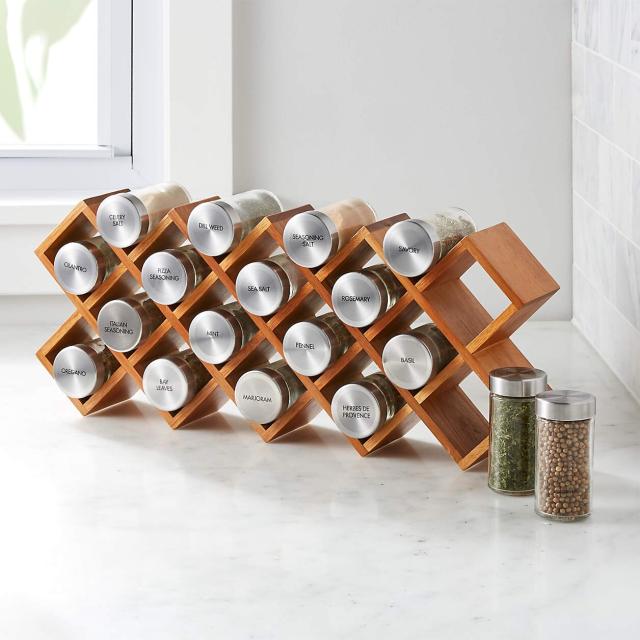 mDesign Expandable Plastic Deluxe Spice Rack, Drawer Organizer for Kitchen  Cabinet Drawers, 3 Tier Slanted for Spice Jars, Food Seasoning Bottle