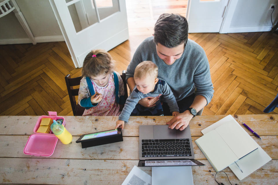 WFH while also looking after children is tricky. (Getty Images)