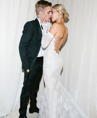 <p>Courtesy / Instagram @justinbieber</p> Justin Bieber and Hailey Bieber on their wedding day in 2019.