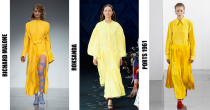 <p>Die Trendfarbe der kommenden Frühjahr-Sommer-Saison heißt Gelb! Ob in sanften Pastelltönen oder auffällig und knallig – Designer wie Richard Malone oder Roksanda machen Platz für die Sonne im Modehimmel. (Bild: Screenshot/Yahoo Style UK) </p>