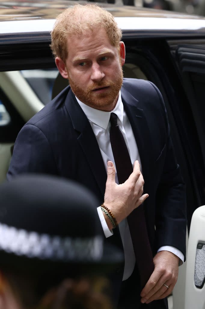 Prince Harry arrives at the Royal Courts of Justice in London on June 6, 2023. AFP via Getty Images