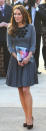 <b>Picture perfect</b><br><br> She looks ready for her close up. The Duchess wore a stunning black and grey Orla Kiely dress while visiting the Dulwich Gallery in London.