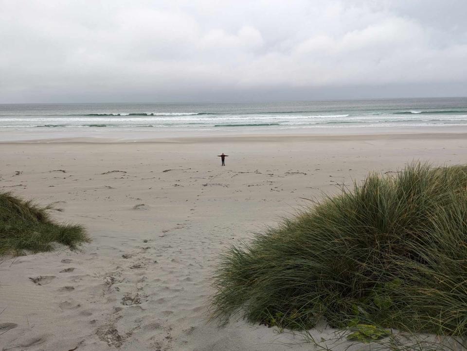 beach at Barra Airport