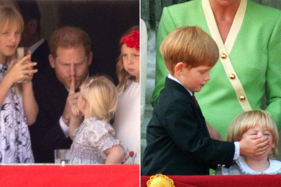 Prince Harry with Savannah Phillips and Mia Tindall, princess beatrice