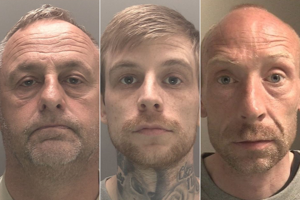 Derek Drummond, 58, Declan Geiran, 29, and Liam Riley, 41 (CD) have all been convicted (Merseyside police)