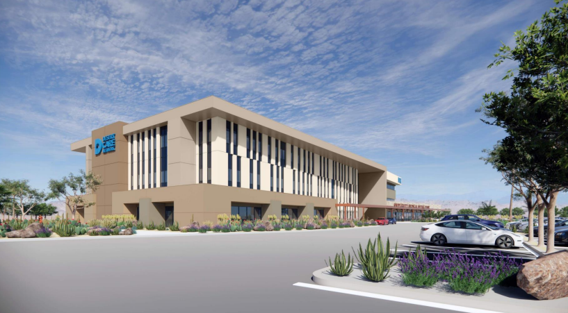 A rendering shows a planned medical office campus in north Palm Desert run by Desert Care Network and Tenet Healthcare.