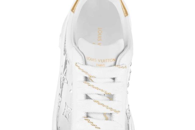 Louis Vuitton White & Gold Transparent Time-Out Womens Sneaker – Savonches