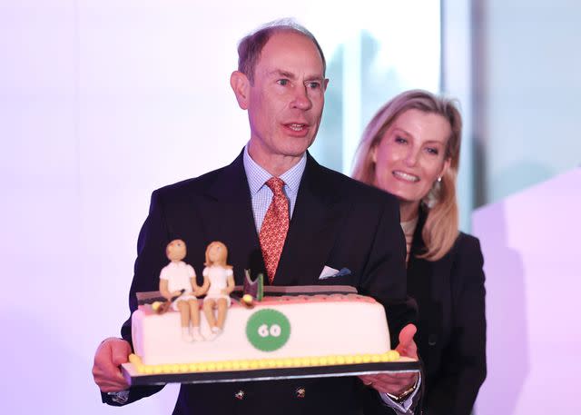 <p> Chris Jackson/Getty</p> Prince Edward and Sophie, Duchess of Edinburgh, at the Community Sport and Recreation Awards at Headingley Stadium on March 8.