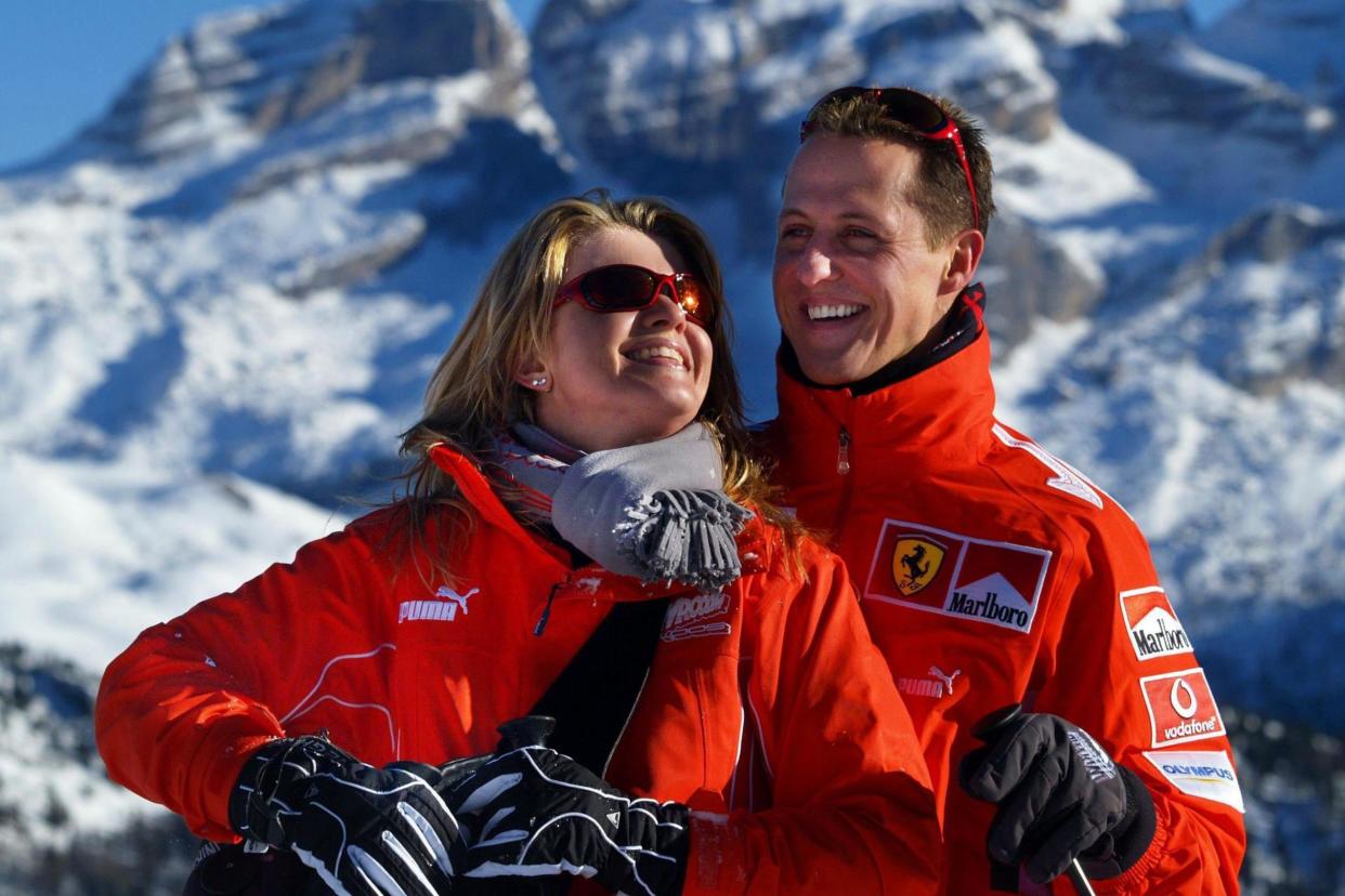 Michael Schumacher and his wife Corinna in 2005: EPA