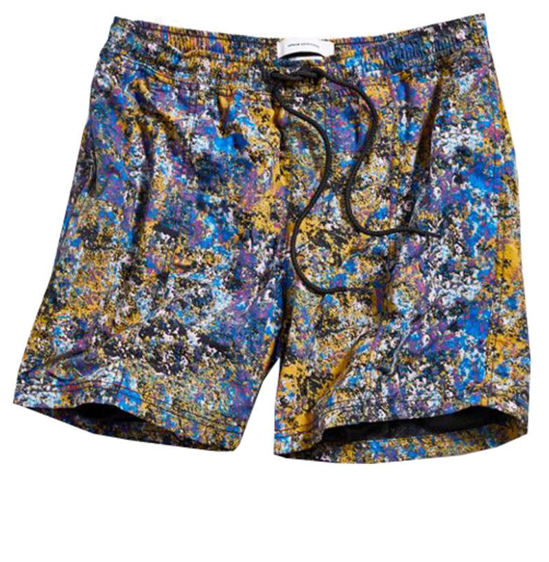 UO Printed Nylon Faille Short