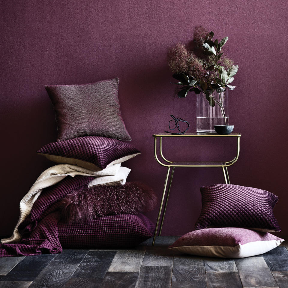 <p>If you don't fancy going all out with the Pantone Colour of the Year 2018, then perhaps opt for some Ultra Violet accessories instead. Add some deep purple throws and cushions to your interiors for an attractive on-trend look. </p><p><strong>Buy Now:</strong> <a rel="nofollow noopener" href="https://www.sheridanaustralia.co.uk/" target="_blank" data-ylk="slk:Plum Accessories, from £14.50, Sheridan Australia;elm:context_link;itc:0;sec:content-canvas" class="link ">Plum Accessories, from £14.50, Sheridan Australia</a></p>