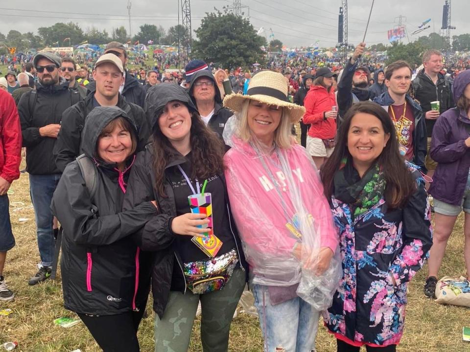 Niki Green and her friends at Glastonbury Festival (Niki Green)